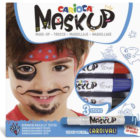 Χρώματα προσώπου Carioca Mask Up Carnival 43050 (σετ 3 χρωμάτων)